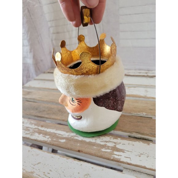 Dept 56 King bucket bag paper mache lantern decor unique - Picture 2 of 8